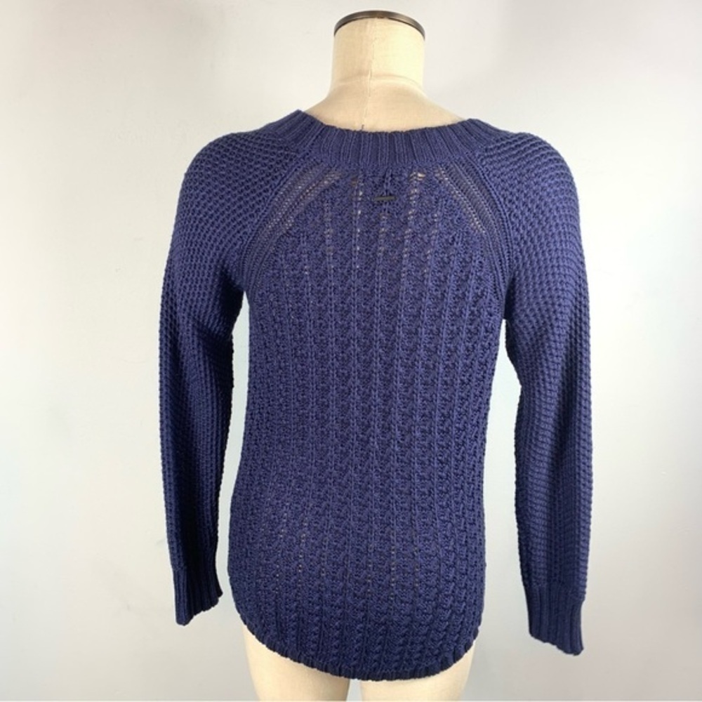 Calvin Klein Jeans Bluish Purple Knit Pullover Sweater Crewneck Loose Knit Small - Picture 4 of 10